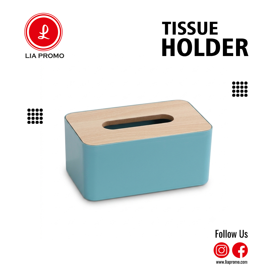 Product Design - Pen.cdr Modern Nordic Tissue Box Cover – Teal Blue - Image 1