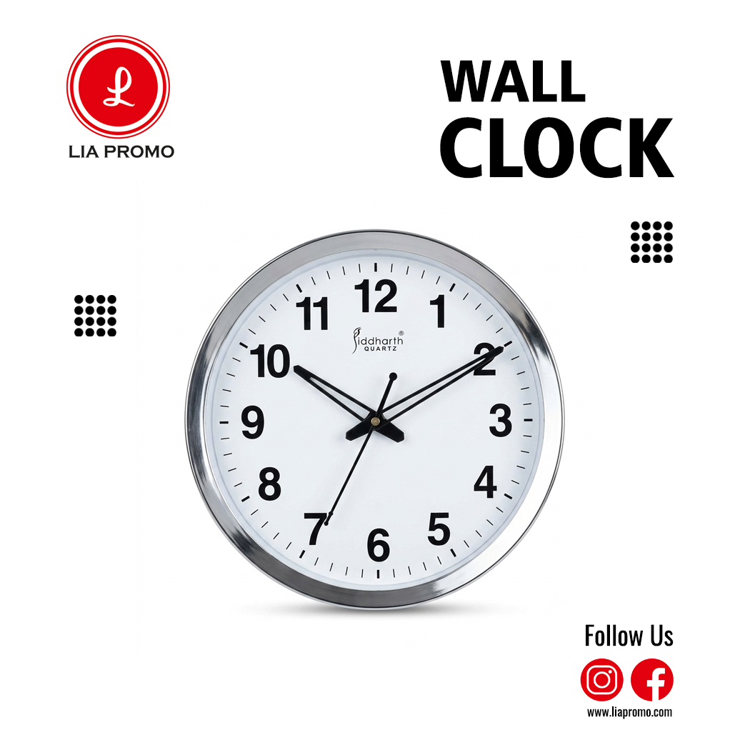 Product Design - Pen.cdr Wall Clock – Siddharth Quartz (Round) 9.5 inch - Image 1
